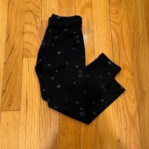 Terez Kids Black Star Pattern Leggings Size Small